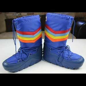 Vintage, rainbow 1970s snow boots